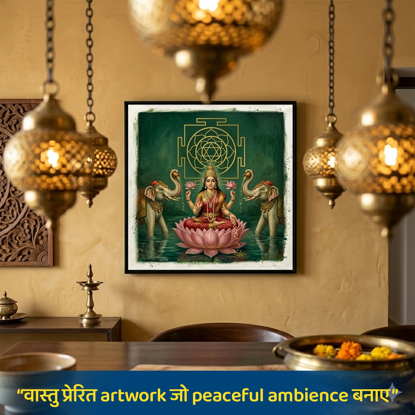 🪔 “लक्ष्मी यंत्र समृद्धि आर्ट फ्रेम”🪔