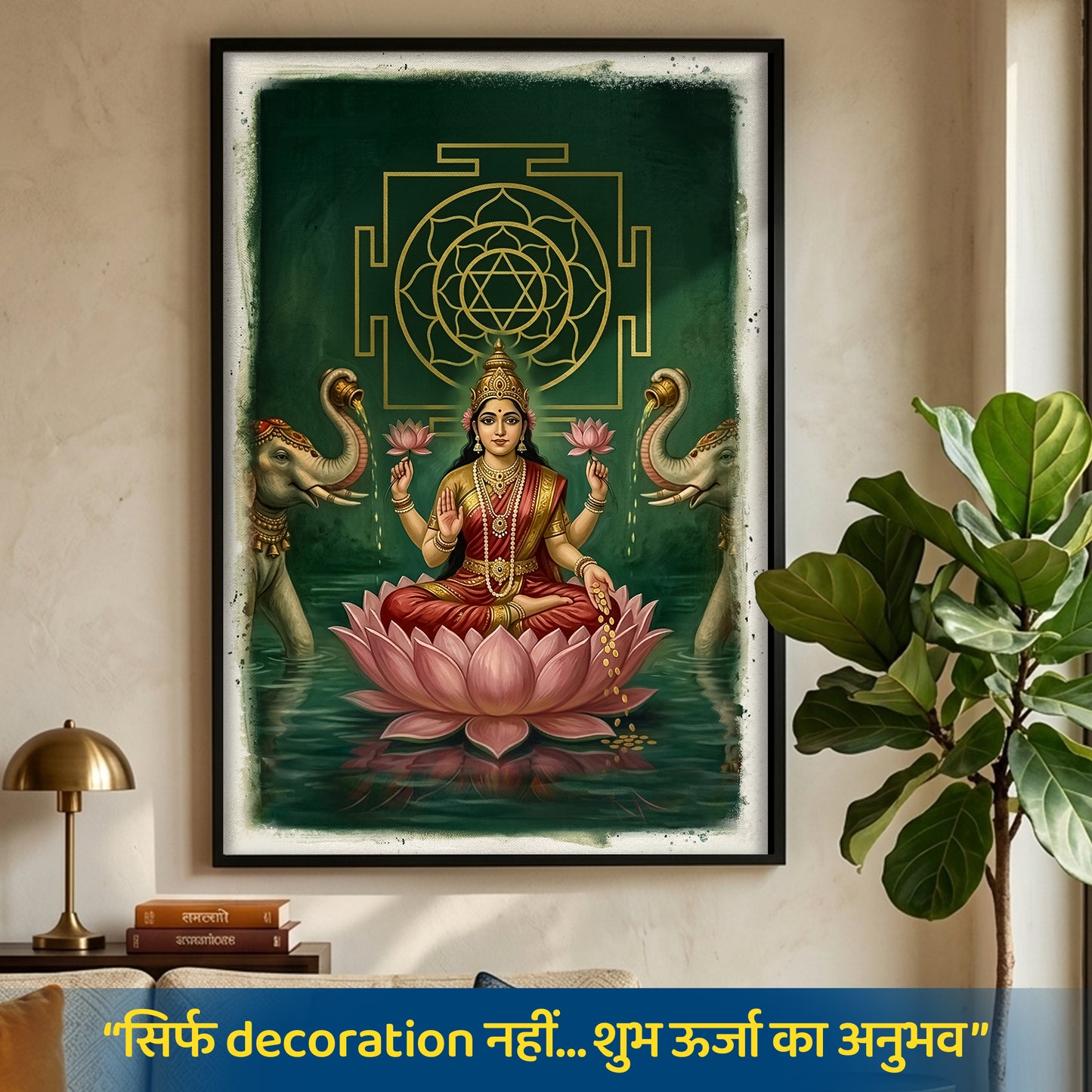 🪔 “लक्ष्मी यंत्र समृद्धि आर्ट फ्रेम”🪔